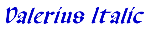 Valerius Italic police de caractère